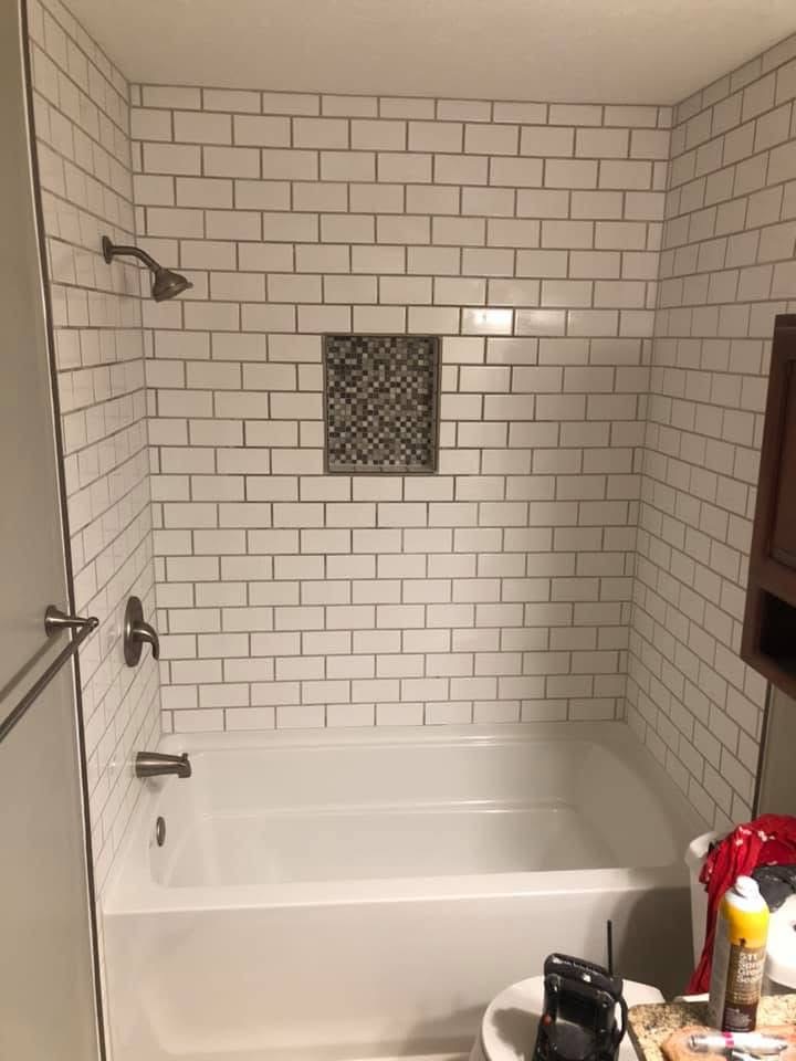 Subway tile tub surround by Stark Elite in Canton, Ohio